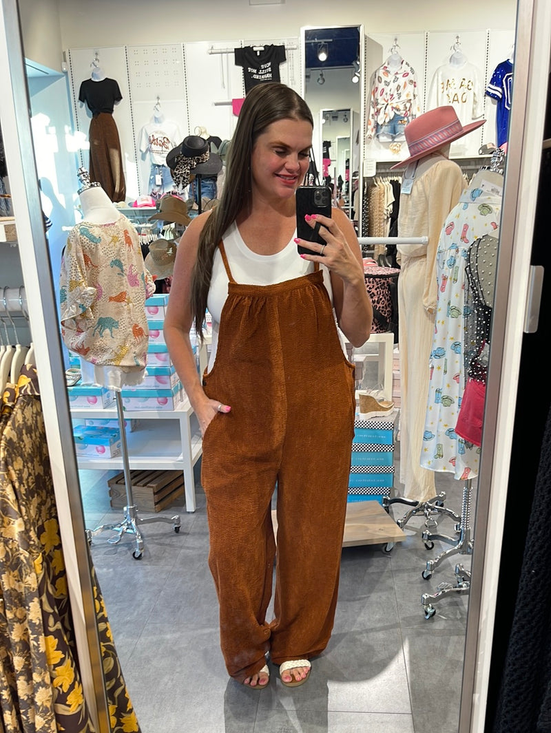 Soft Corduroy Overall-Jumpsuits & Rompers-Kori America-Small-Camel-Inspired Wings Fashion