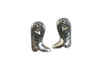 Silver Boot Earrings-Earrings-West & Co-Clear-Inspired Wings Fashion