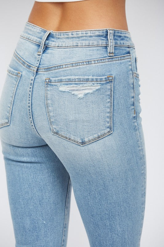 Mid Rise Flare With Hem Detail-Jeans-MICA Denim-24-Inspired Wings Fashion