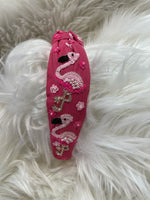 Knot Headband-Headbands-Golden Lily Wholesale-Pink Flamingo-Inspired Wings Fashion