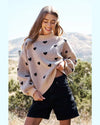 Mock Neck Heart Sweater-Sweaters-Charmant Ciel-Small-Beige-Inspired Wings Fashion