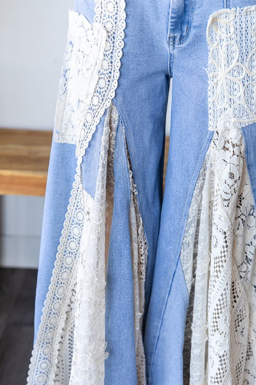 Lace Flare Pant-Pants-Oli & Hali-Denim-Small-Inspired Wings Fashion