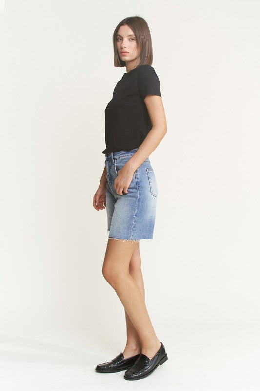 Super H Bermuda Short-shorts-MICA Denim-Dodger Blue-XS-Inspired Wings Fashion