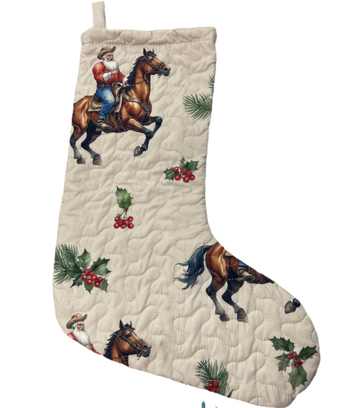 Quilted Cowboy Stocking-stocking-Ida Mae-Inspired Wings Fashion