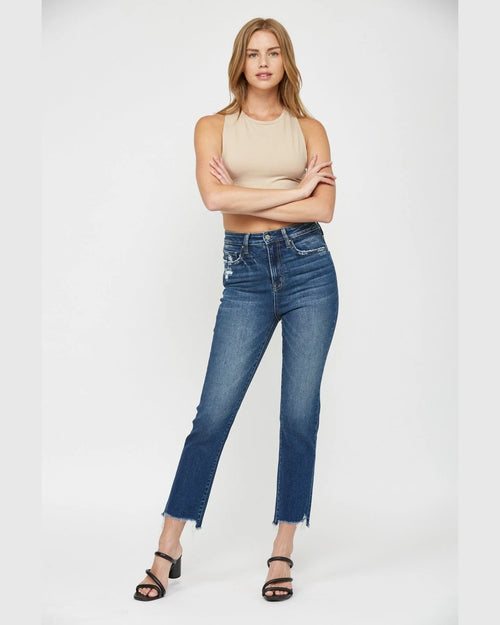 Mid Rise Straight Leg Jeans-Jeans-MICA Denim-24-Inspired Wings Fashion