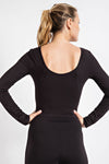 Butter V Neckline Yoga Crop Top-Activewear-Rae Mode-Small-Black-Inspired Wings Fashion
