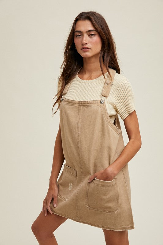 Denim Mini Overall Dress Denim / Small Denim Mini Overall Dress Denim / Small