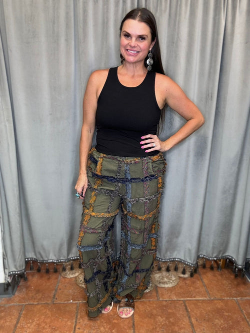 Paths Crossed Pants-pants-Jaded Gypsy Wholesale-Olive-S/M-Inspired Wings Fashion