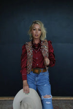 Paisley Weaved Vest-Vests-Turquoise Haven-Paisley-Small-Inspired Wings Fashion