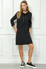 Mock Turtleneck Mini Dress-Dresses-See and Be Seen-Black-Small-Inspired Wings Fashion