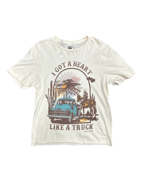 Heart Like a Truck Tee-Shirts & Tops-Bohemian Cowgirl-Cream-Small-Inspired Wings Fashion