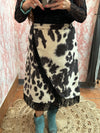 Paulette Skirt-Skirt-Silverado Apparel & Home-Black Cow w/ Black Fringe-XS-Inspired Wings Fashion