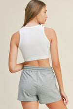 Ribbed Round Neck Crop Seamless Top-Shirts & Tops-up clothing-S/M-Black-Inspired Wings Fashion