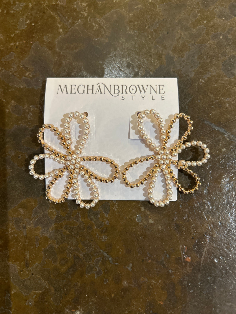 Quin Pearl Earrings-Earrings-Meghan Browne Style-Inspired Wings Fashion