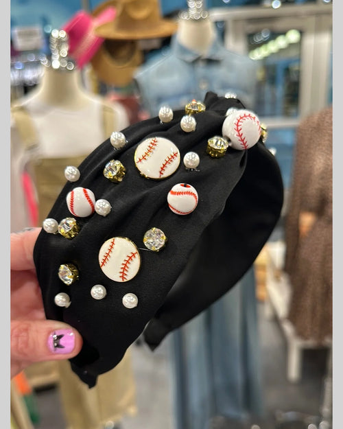 Baseball Twist Headband-Headbands-Song Lily-Inspired Wings Fashion