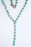 Turquoise Diamond V Necklace-Necklaces-West & Co-Inspired Wings Fashion