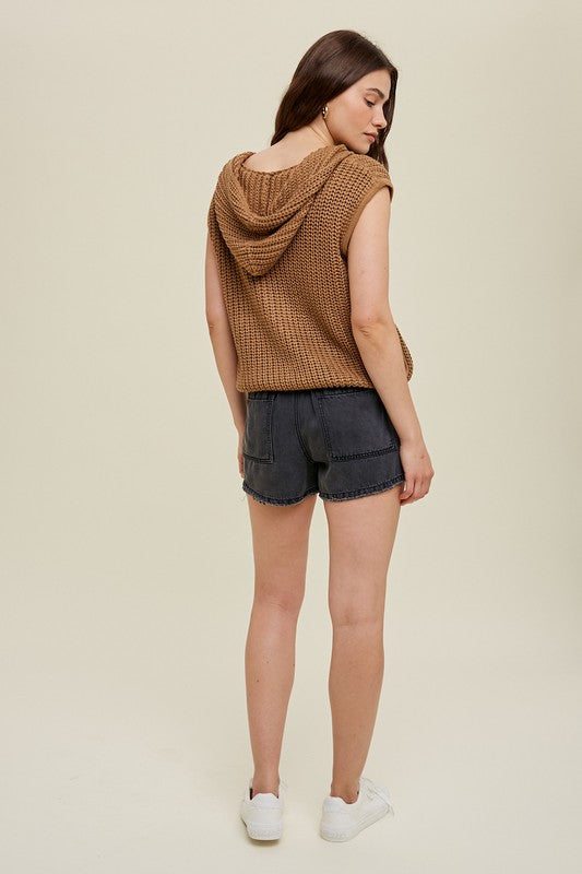 Sweater Hoodie Vest-Vest-Wishlist-Small-Mocha-Inspired Wings Fashion
