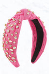 Rhinestone Headband-headband-Suzie Q USA-Hot Pink-Inspired Wings Fashion