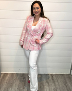 Tweed Blazer-Blazer-Fate by LFD-Small-Cream/Pink-Inspired Wings Fashion