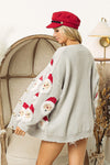 Bearded Santa Cardigan-Cardigans-BiBi-LT Grey-Small-Inspired Wings Fashion