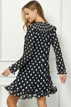 Polka Dot Dress-Dresses-See and Be Seen-Black-Small-Inspired Wings Fashion