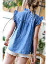 Double Ruffle Top-top-NoaBoa-Denim Blue-Small-Inspired Wings Fashion
