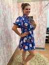 Baseball Print Dress-Dresses-Fantastic Fawn-Blue-Small-Inspired Wings Fashion