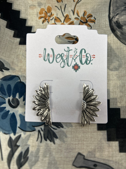 Sunflower Stud Earring-Earrings-West & Co-Inspired Wings Fashion