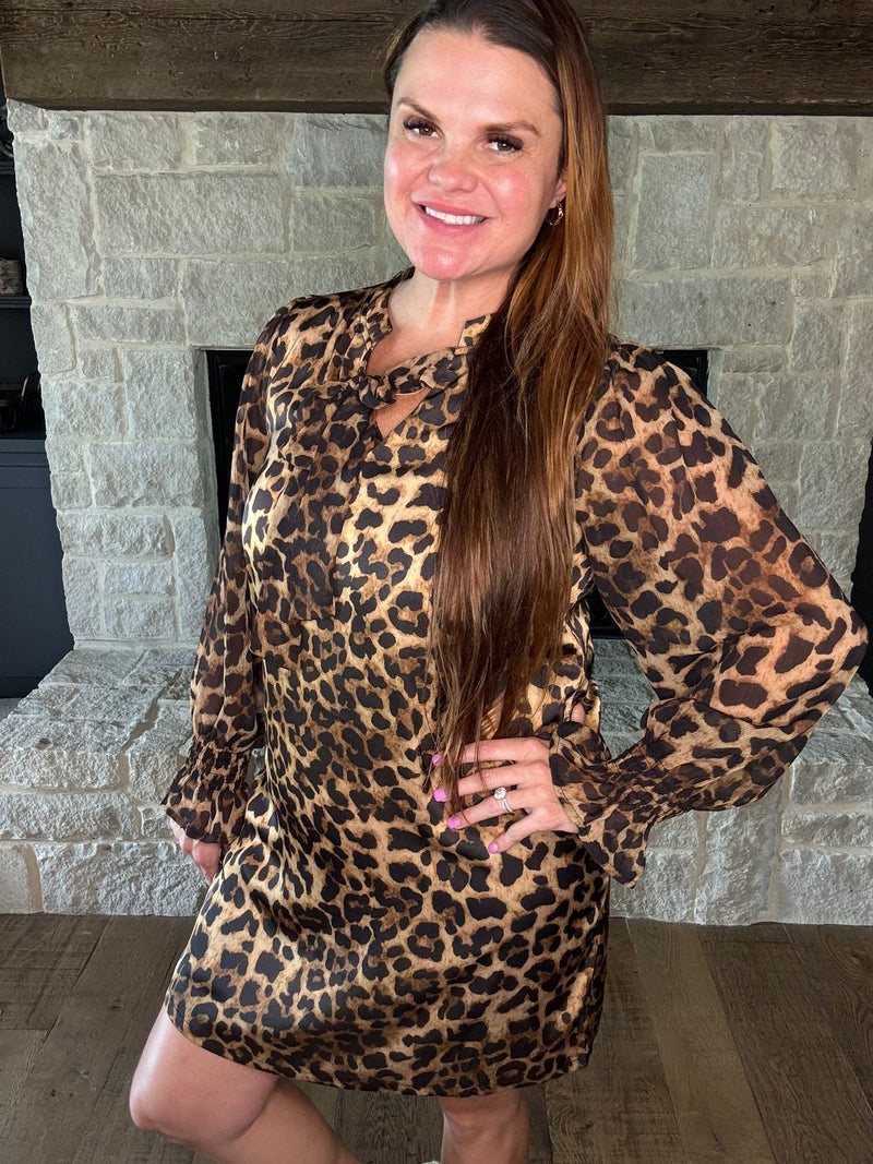 Leopard Shift Dress Inspired Wings Fashion Leopard Shift Dress Inspired Wings Fashion