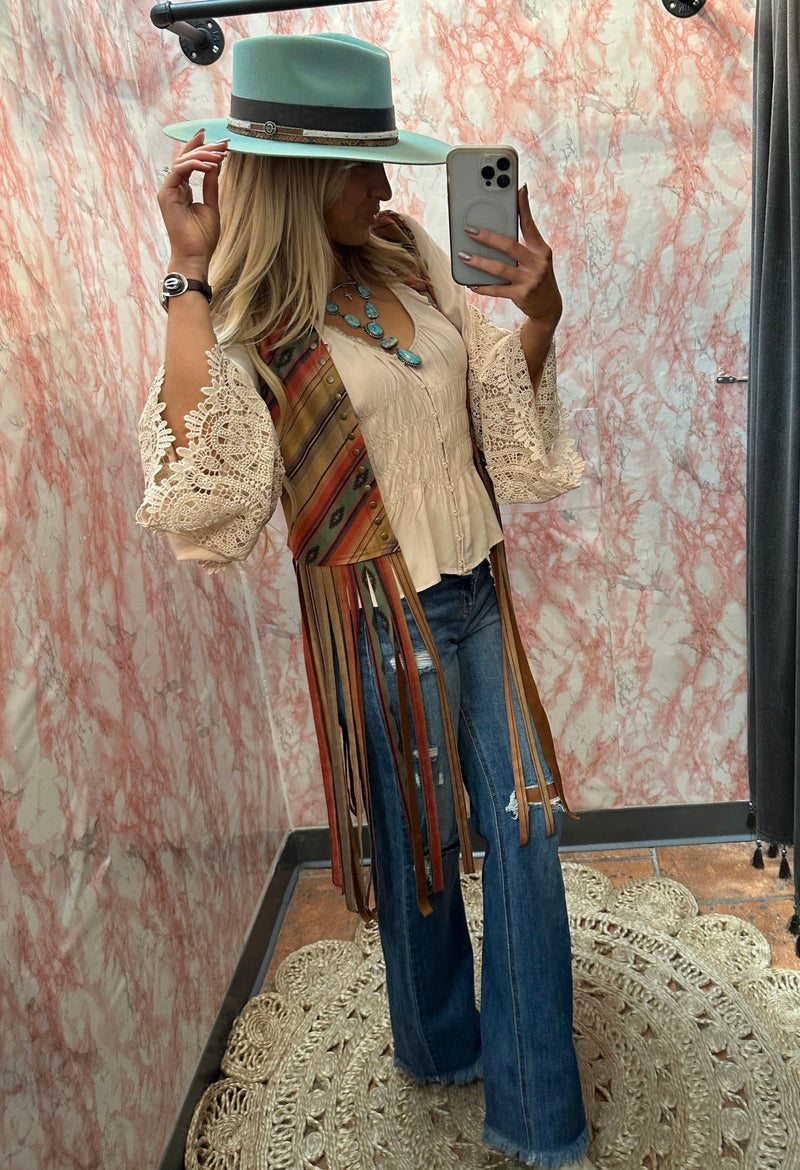 Short Serape Vest-Vest-Scully-XS-Inspired Wings Fashion