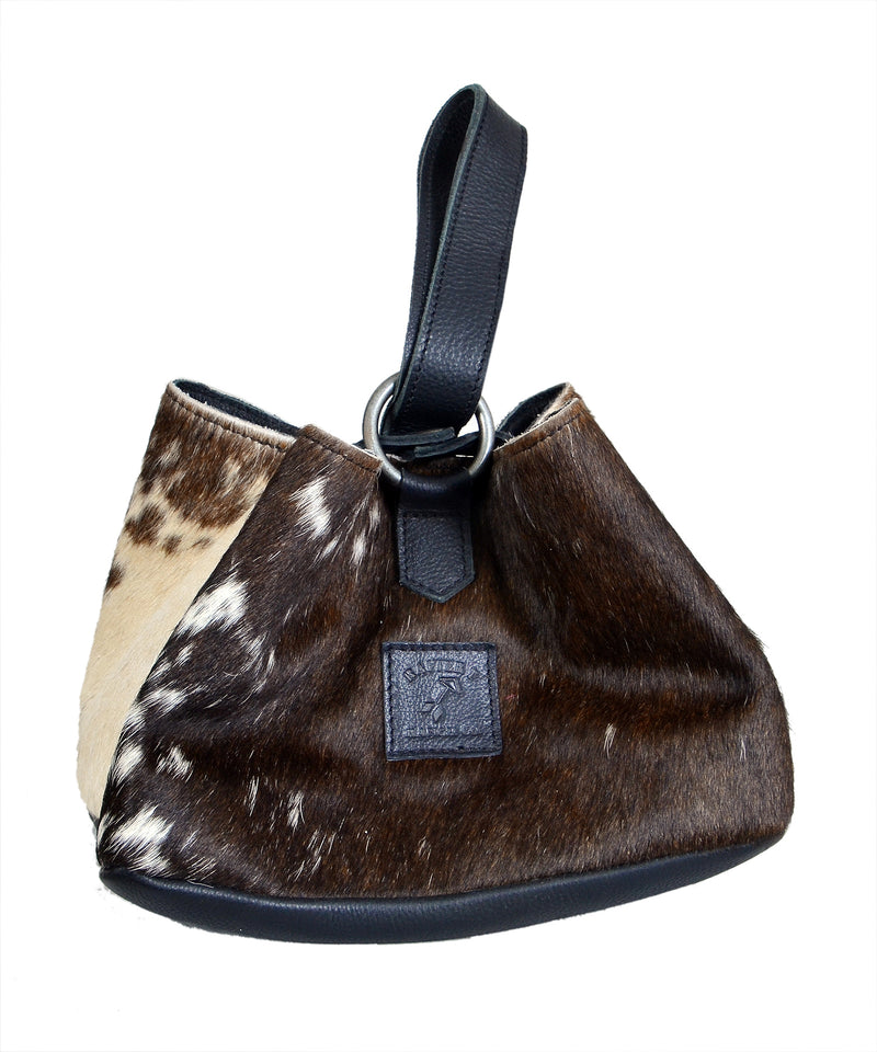 Hair On Hide Sak Bag-Handbags-Rafter T Ranch Company-Black and White Hide-Inspired Wings Fashion