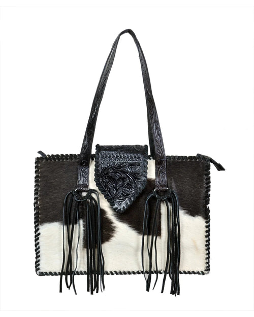 Hair On Hide Fringe Tote-Handbags-Rafter T Ranch Company-Inspired Wings Fashion