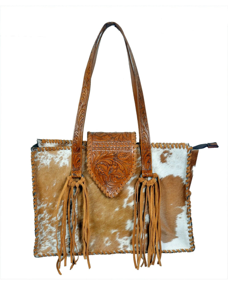 Hair On Hide Tote-Handbags-Rafter T Ranch Company-Inspired Wings Fashion