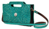 Chic Floral Carving Crossbody Clutch-Bag and Purses-Rafter T Ranch Company-Turquoise-Inspired Wings Fashion