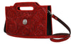 Chic Floral Carving Crossbody Clutch-Bag and Purses-Rafter T Ranch Company-Red-Inspired Wings Fashion