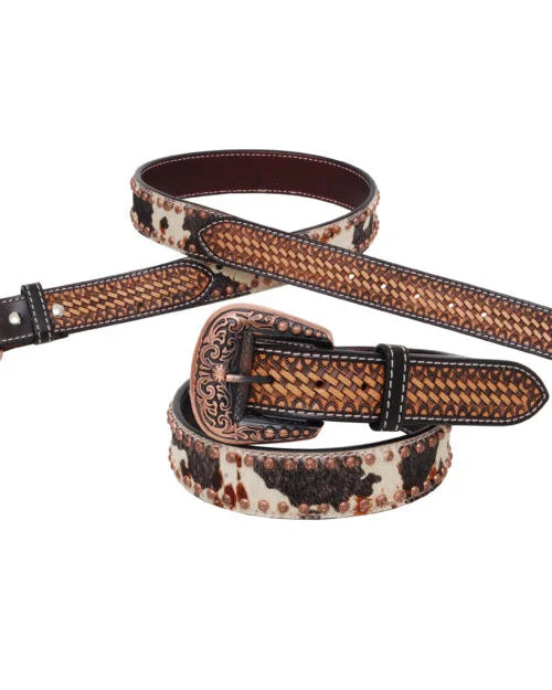 Peppered Cowhide Belt-belts-Rafter T Ranch Company-SM-32"-Inspired Wings Fashion