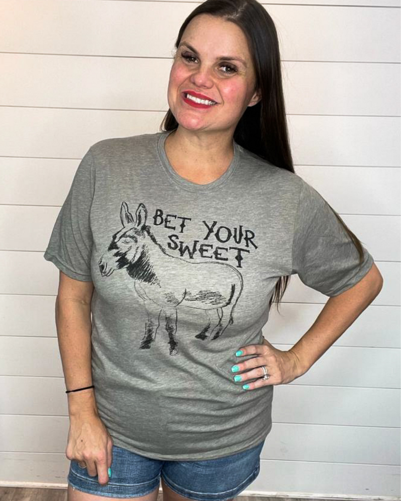 Bet Your Sweet Ass Tee-T-Shirt-Texas True Threads-Small-Venetian Gray-Inspired Wings Fashion