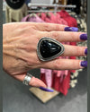Stretch Rings-Rings-Lost and Found Trading Company-Black Teardrop-Inspired Wings Fashion