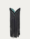 Tall Black Fringe And Crystals Boot-Boots-Corral Boots-6-Inspired Wings Fashion