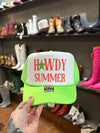 Graphic Trucker Cap-Hats-Babe Wholesale-Green/Howdy-Inspired Wings Fashion