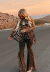 Lace Fringed Jacket-Jacket-Pat Dahnke-Chocolate/Bronze-Small-Inspired Wings Fashion