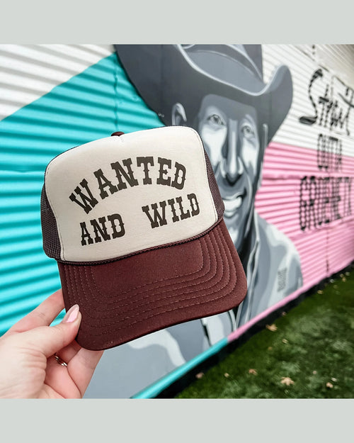 Wanted And Wild Trucker Cap-hat-Turquoise and Tequila-Inspired Wings Fashion