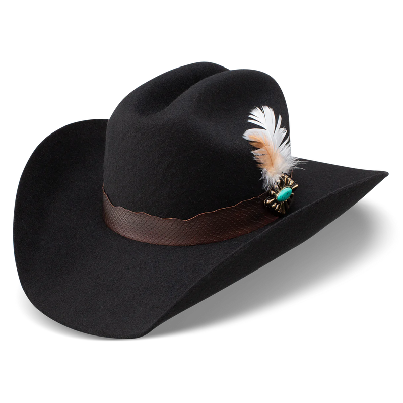 Charlie 1 Horse Saddle Up Wool Hat-Hats-Hatco-Black-Small-Inspired Wings Fashion