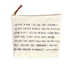 Canvas Zip Bag-cosmetic bag-Sugarboo-I Believe in Pink-Inspired Wings Fashion