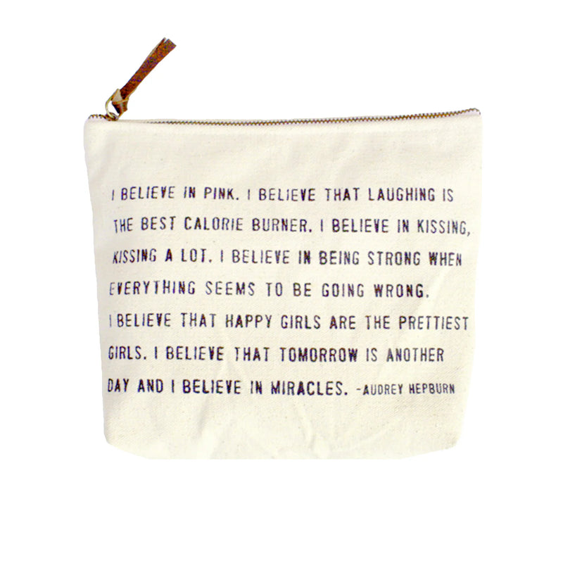 Canvas Zip Bag-cosmetic bag-Sugarboo-I Believe in Pink-Inspired Wings Fashion