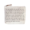 Canvas Zip Bag-cosmetic bag-Sugarboo-She was Beautiful-Inspired Wings Fashion