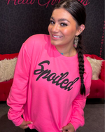 Spoiled Barbie Puff Sweatshirt-Sweatshirt-Dash Forward Wholesale-Small-Neon Pink-Inspired Wings Fashion
