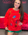Christmas Lights Sweatshirt-Sweatshirt-Peach Love California-Small-Red-Inspired Wings Fashion