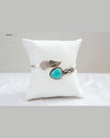 Feather Cuff Bracelet-Bracelets-Just Fabulous-Turquoise-Inspired Wings Fashion