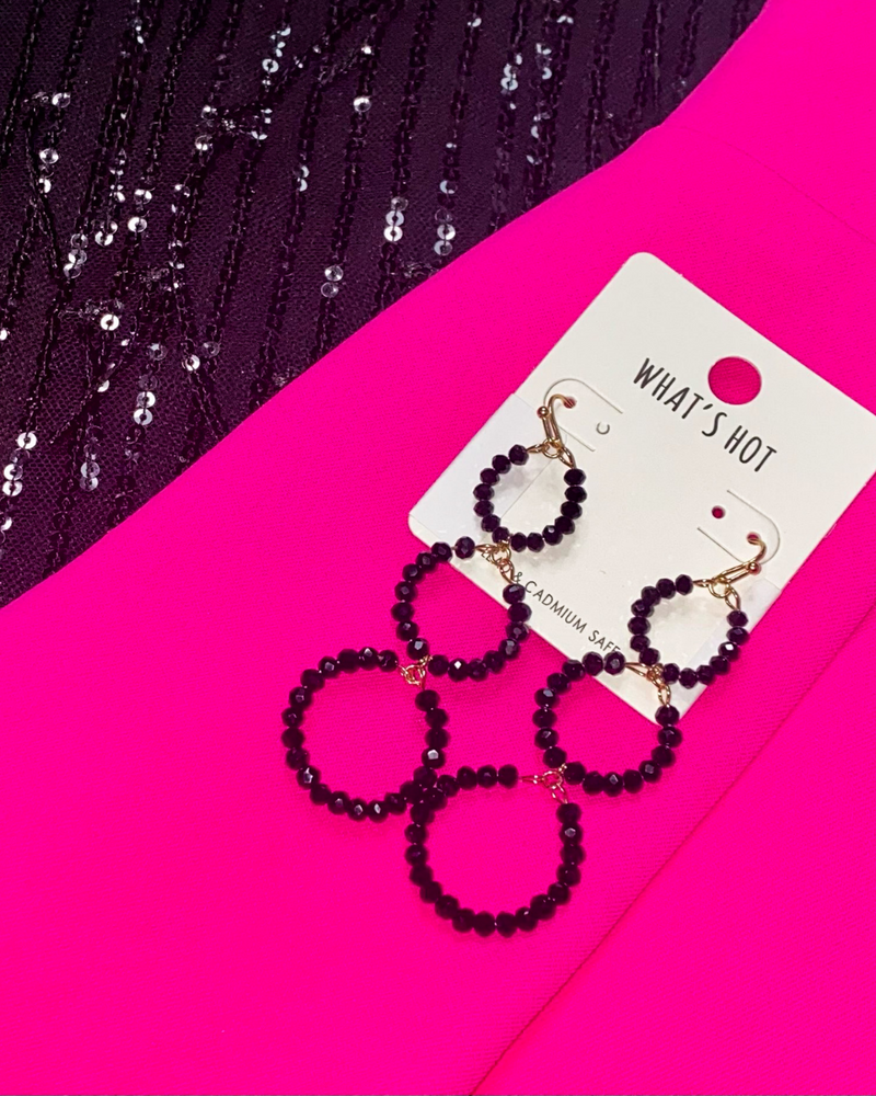 Crystal Drop Earrings-Earrings-What's Hot Jewelry-Black-Inspired Wings Fashion